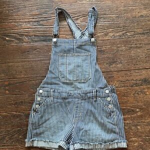 NOBO Blue and White Striped Overalls
